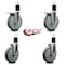Service Caster 6'' Gray Poly Swivel 1-3/4'' Expanding Stem Caster Set 2 Total Lock Brakes, 4PK SCC-EXTTL20S614-PPUB-2-S-2-134 - alternate 5